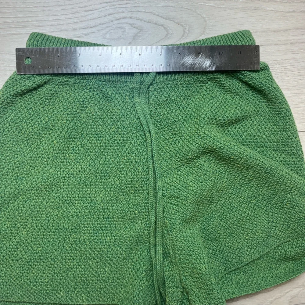 Lovers And Friends Green Textured Knit Shorts with Drawstring Waist Medium - Picture 5 of 7